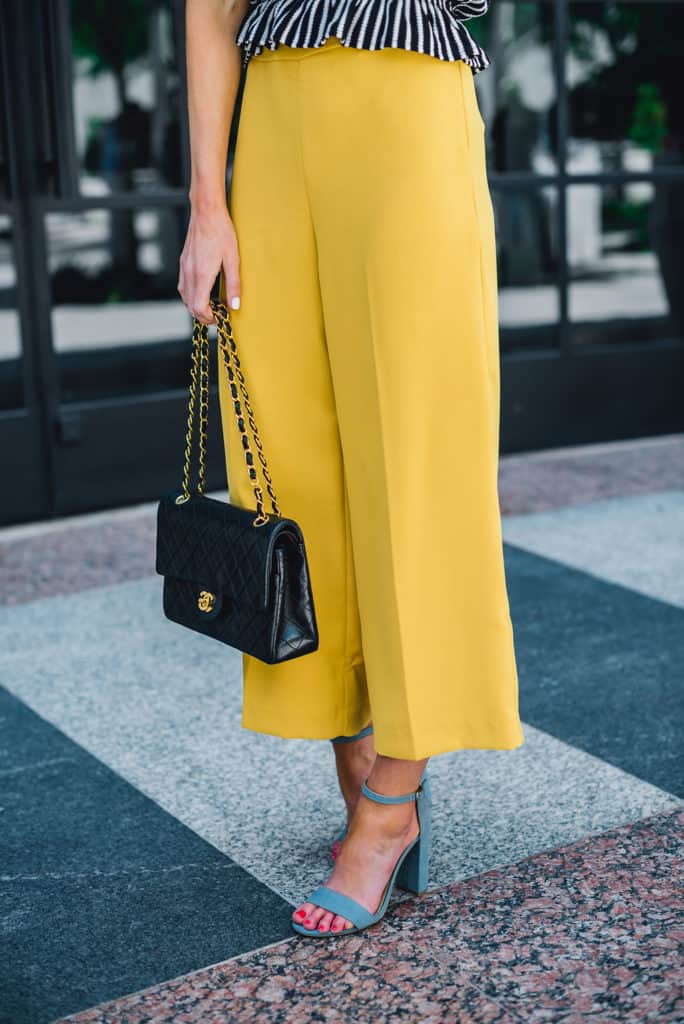 The Perfect Wide Leg Yellow Pants 