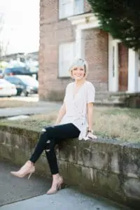 Blush Wrap Top - www.loverlygrey.com