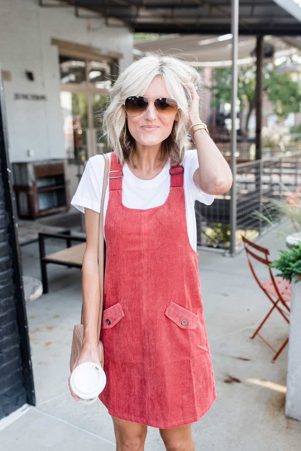 Mud pie red outlet corduroy dress