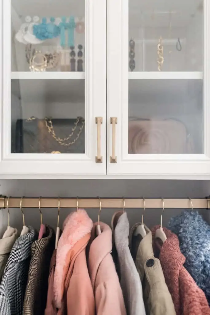 california closets glass cabinet for gucci and chanel handbags and jewelry storage