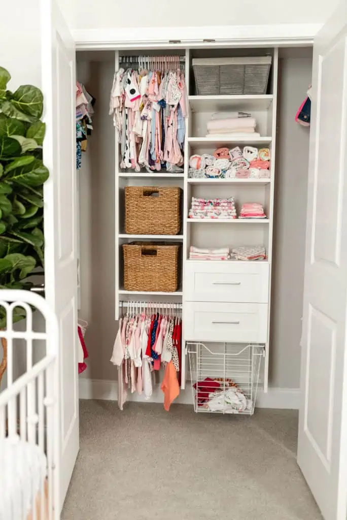 organize baby nursery closet by california closets