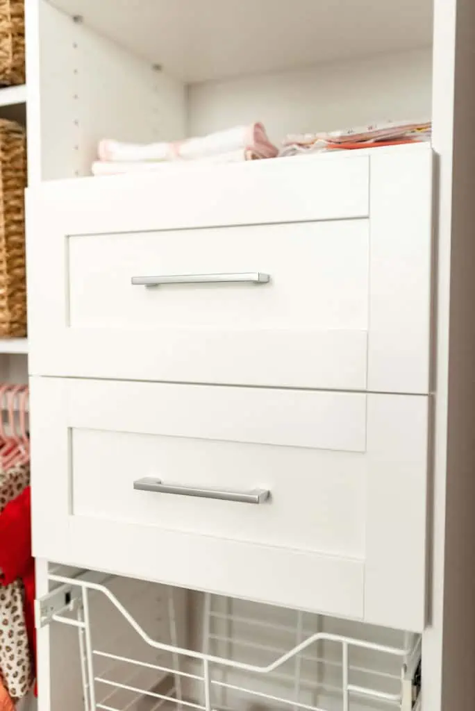 drawers in california closets baby nursery closet