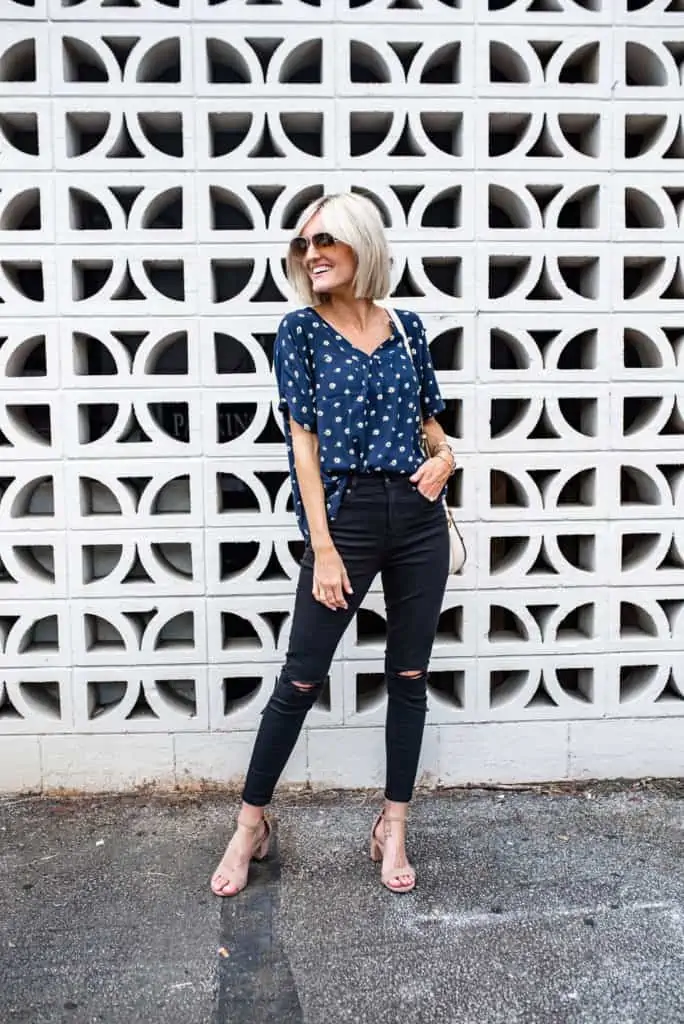 Favorite Black Skinny Jeans + Blouses for Fall - Loverly Grey