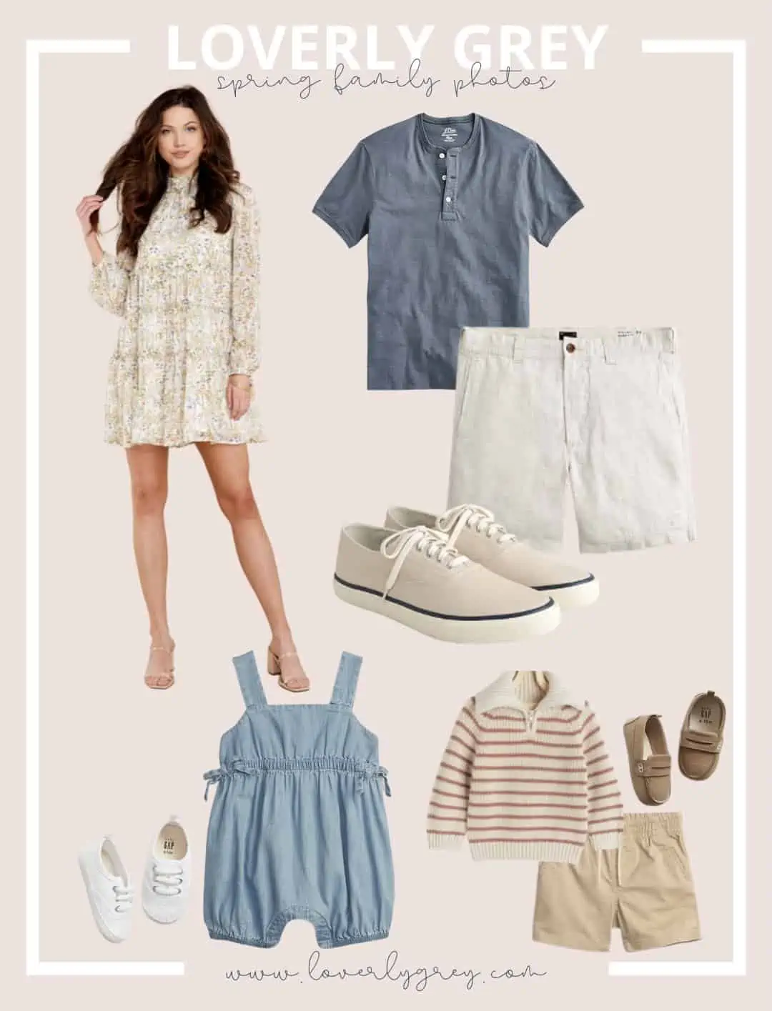 Spring family photo outfit cheap ideas