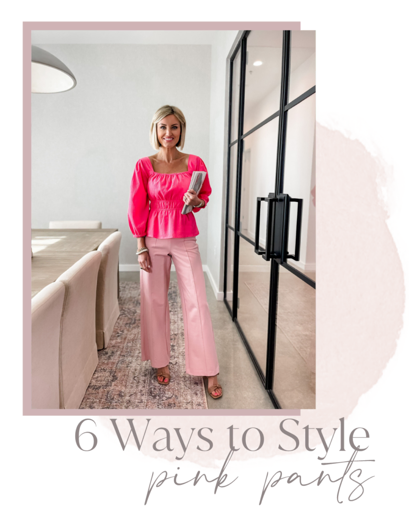 6 Ways to Style Wide Legged Pink Pants - Loverly Grey