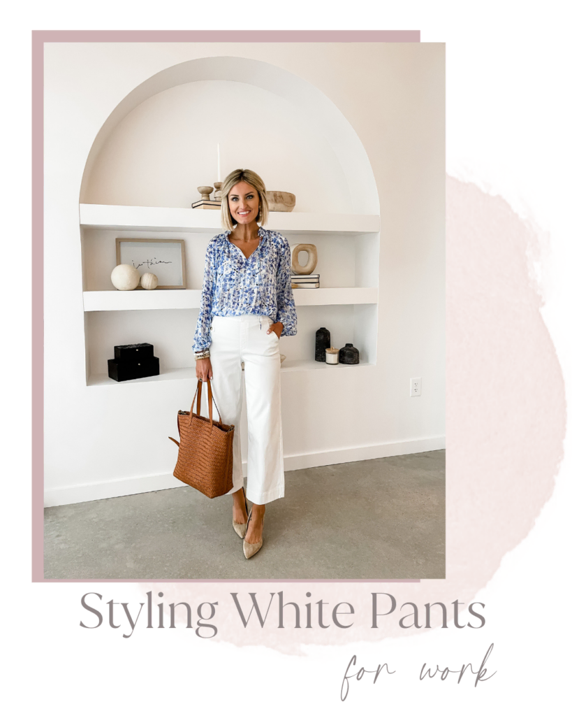 How to Style White Pants for Work - Loverly Grey